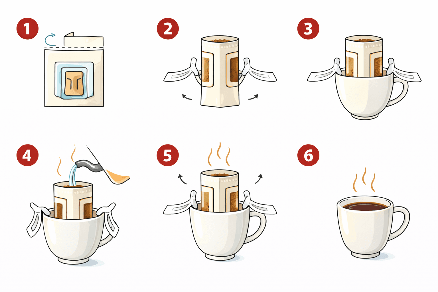 How to brew Drippery coffee drip bags